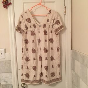 Madewell handkerchief print dress w/ slub texture